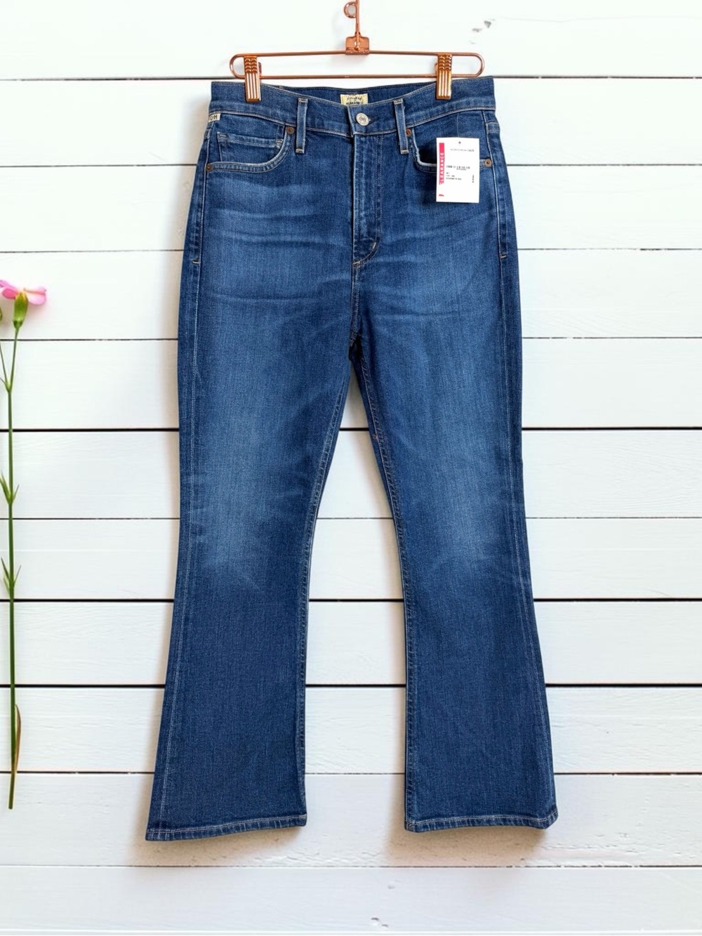 Citizens of Humanity Demy Cropped Flare Jeans High Rise Stretch Denim NWOT 26